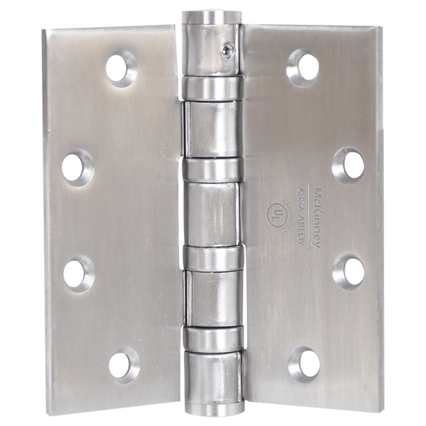 Mckinney Oil Bearing Butt Hinge, 5" x 4-1/2", US26D, NRP, Heavy T4A3786 5X4-1/2 26D NRP